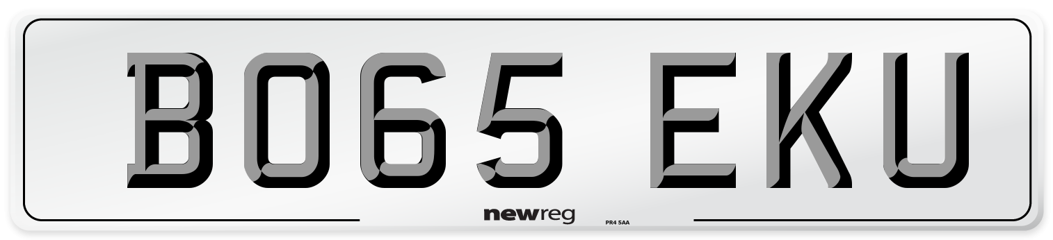 BO65 EKU Number Plate from New Reg